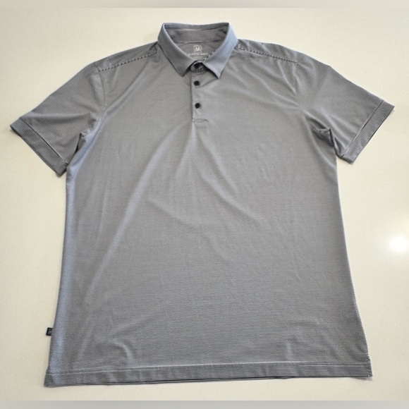 Mizzen+Main Other - Mizzen Main Versa Polo Shirt Mens Large Trim Blue/White Stripe Performance Golf